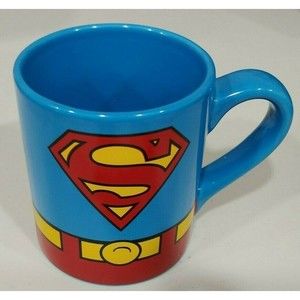 Superman DC Comics Coffee Mug Tea 14 oz. Blue Belt by Silver Buffalo Super Hero